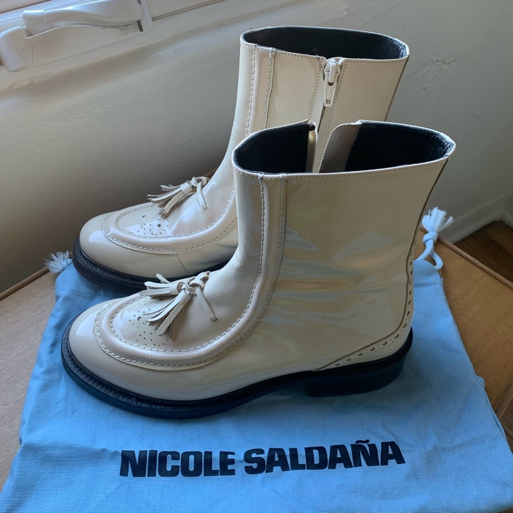 Cream Ankle Boots